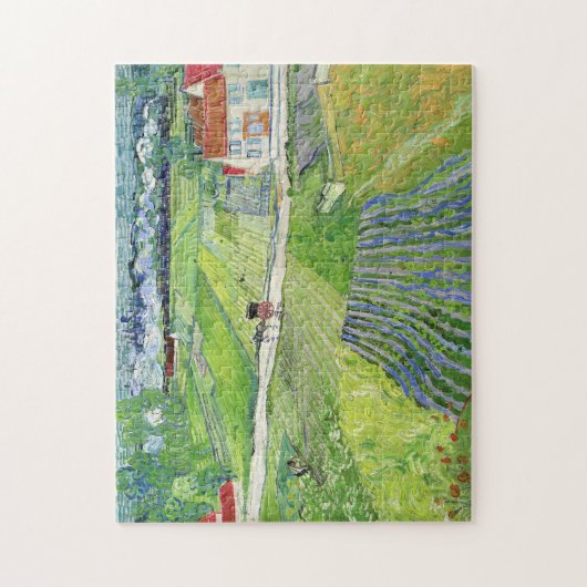 Vincent van Gogh - Landschap met vervoer en trein Legpuzzel (Verticaal)