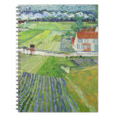 Vincent van Gogh - Landschap met vervoer en trein Notitieboek (Voorkant)