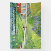 Vincent van Gogh - Landschap met vervoer en trein Spandoek (Verticaal)