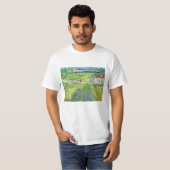 Vincent van Gogh - Landschap met vervoer en trein T-shirt (Voorkant volledig)