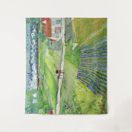 Vincent van Gogh - Landschap met vervoer en trein Wandkleed (Voorkant)