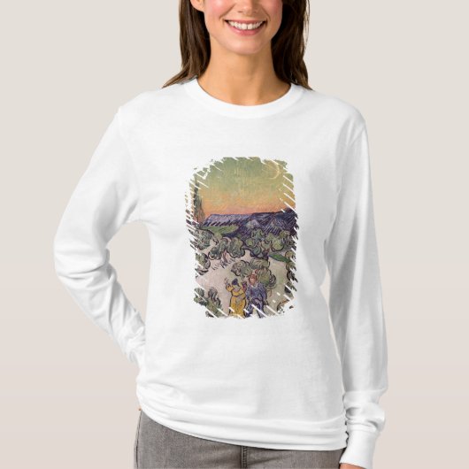 Vincent van Gogh | Landschap Moonlit, 1889 T-shirt (Voorkant)