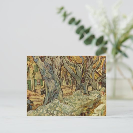 Vincent Van Gogh - Landschap Trees Briefkaart (Staand voorkant)