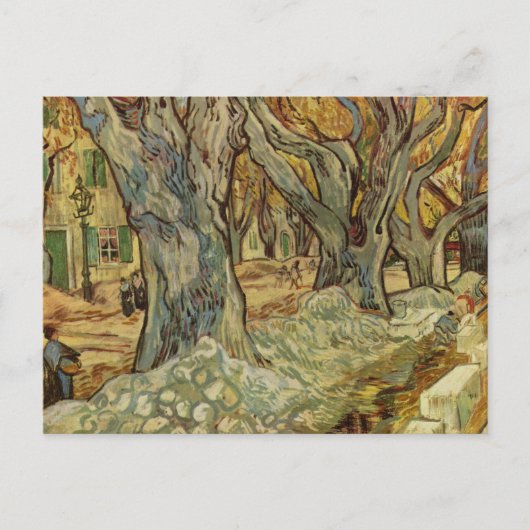 Vincent Van Gogh - Landschap Trees Briefkaart (Voorkant)
