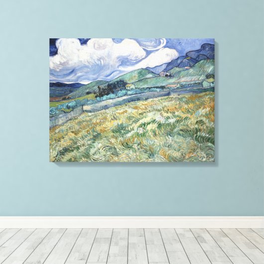 Vincent van Gogh, Landschap uit Saint-Remy Canvas Afdruk (Insitu (Houten vloer))