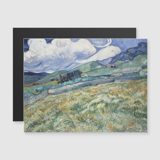 Vincent van Gogh, Landschap uit Saint-Remy Magnetische Uitnodiging (Voorkant / Achterkant)
