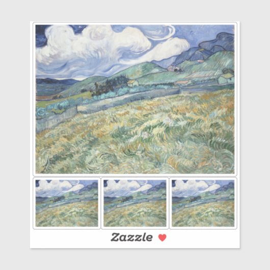Vincent van Gogh, Landschap uit Saint-Remy Sticker (Vel)