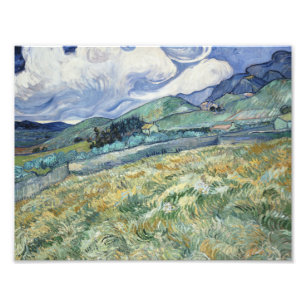 Vincent van Gogh - Landschap van heilige-Remy Foto Afdruk