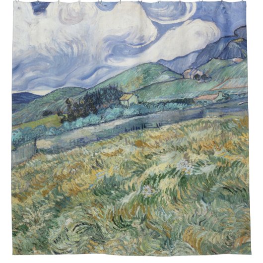 Vincent Van Gogh - Landschap van Saint-Remy Douchegordijn (Voorkant)