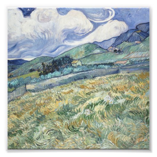 Vincent Van Gogh - Landschap van Saint-Remy Foto Afdruk (Voorkant)
