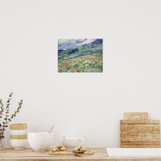 Vincent Van Gogh - Landschap van Saint-Remy Poster (Keuken)
