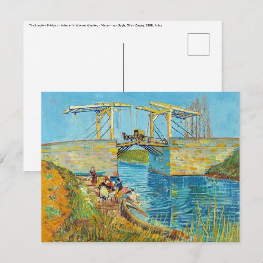 Vincent van Gogh - Langlois Bridge in Arles #1 Briefkaart (Voorkant / Achterkant)