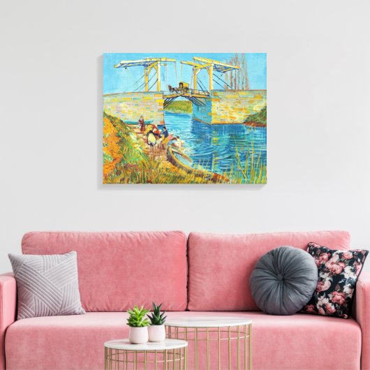 Vincent van Gogh - Langlois Bridge in Arles #1 Canvas Afdruk (Insitu (Woonkamer))
