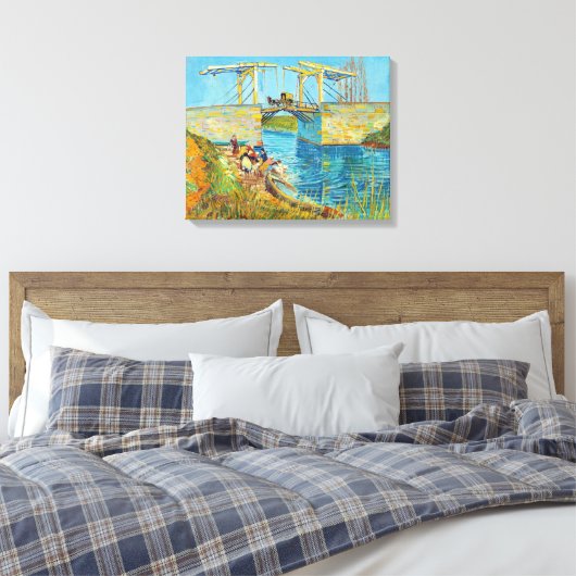 Vincent van Gogh - Langlois Bridge in Arles #1 Canvas Afdruk (Insitu (Slaapkamer))