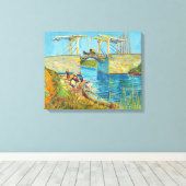 Vincent van Gogh - Langlois Bridge in Arles #1 Canvas Afdruk (Insitu (Houten vloer))