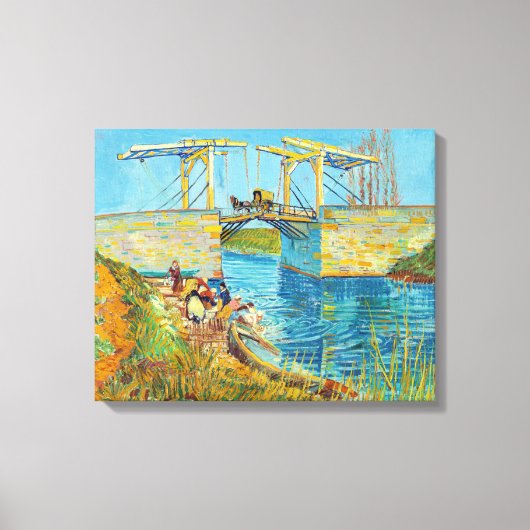 Vincent van Gogh - Langlois Bridge in Arles #1 Canvas Afdruk (Voorkant)