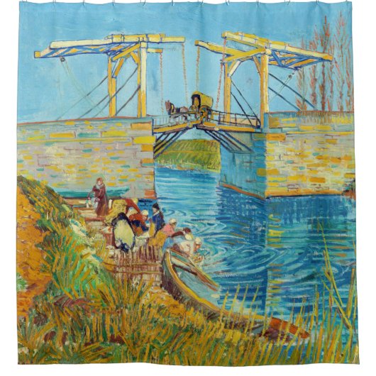 Vincent van Gogh - Langlois Bridge in Arles #1 Douchegordijn (Voorkant)
