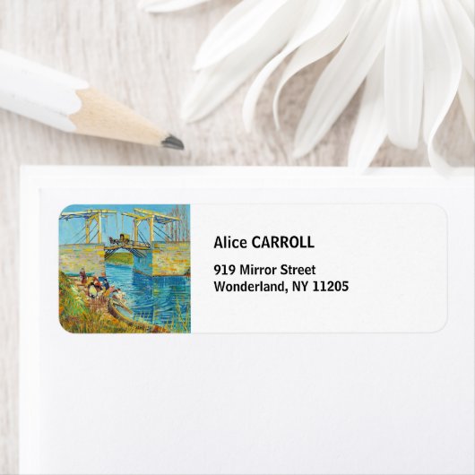 Vincent van Gogh - Langlois Bridge in Arles #1 Etiket (Insitu)