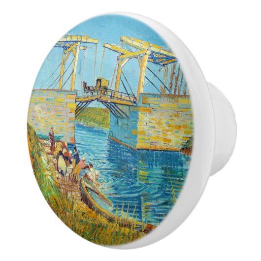 Vincent van Gogh - Langlois Bridge in Arles #1 Keramische Knop (Rechts)