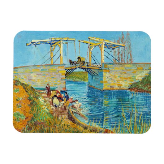 Vincent van Gogh - Langlois Bridge in Arles #1 Magneet (Horizontaal)