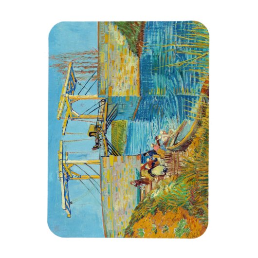Vincent van Gogh - Langlois Bridge in Arles #1 Magneet (Verticaal)
