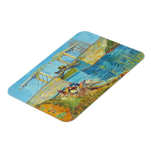 Vincent van Gogh - Langlois Bridge in Arles #1 Magneet (Linkerzijde)