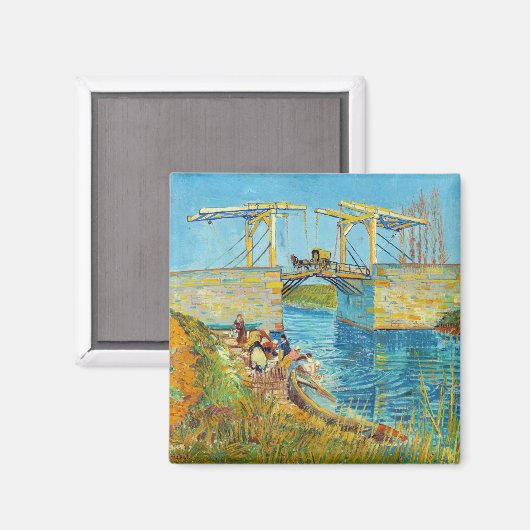 Vincent van Gogh - Langlois Bridge in Arles #1 Magneet (Voorkant / Achterkant)