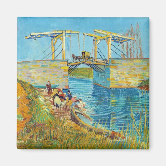 Vincent van Gogh - Langlois Bridge in Arles #1 Magneet (Voorkant)