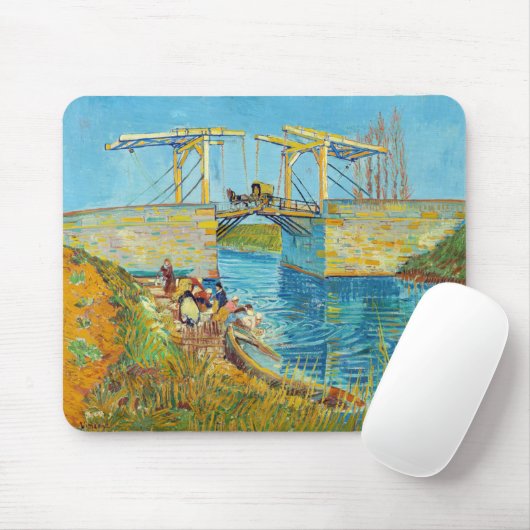 Vincent van Gogh - Langlois Bridge in Arles #1 Muismat (Met muis)