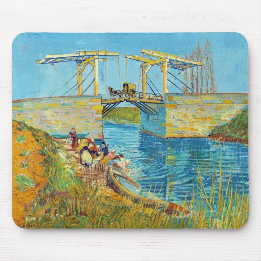 Vincent van Gogh - Langlois Bridge in Arles #1 Muismat (Voorkant)