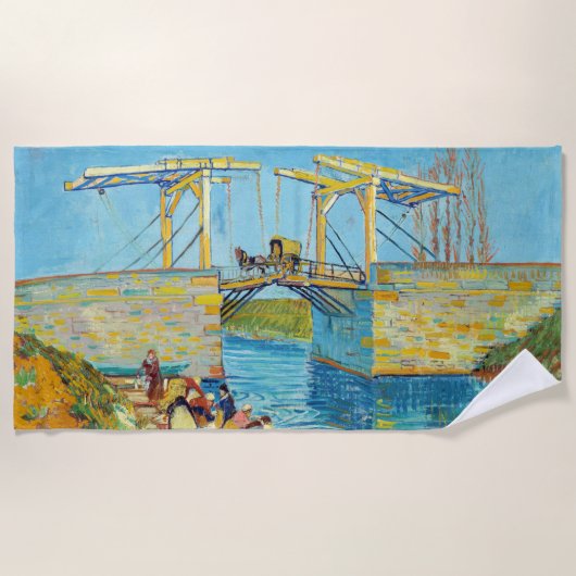 Vincent van Gogh - Langlois Bridge in Arles #1 Strandlaken (Voorkant)
