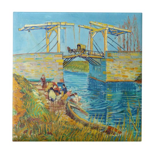 Vincent van Gogh - Langlois Bridge in Arles #1 Tegeltje (Voorkant)