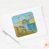 Vincent van Gogh - Langlois Bridge in Arles #1 Vierkante Sticker (Envelop)
