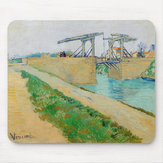 Vincent van Gogh - Langlois Bridge in Arles #2 Muismat (Voorkant)