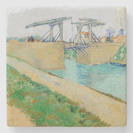 Vincent van Gogh - Langlois Bridge in Arles #2 Stenen Onderzetter (Voorkant)