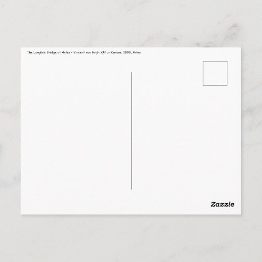 Vincent van Gogh - Langlois Bridge in Arles #3 Briefkaart (Achterkant)