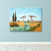 Vincent van Gogh - Langlois Bridge in Arles #3 Canvas Afdruk (Insitu (Houten vloer))