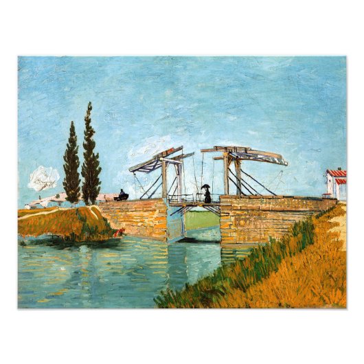 Vincent van Gogh - Langlois Bridge in Arles #3 Foto Afdruk (Voorkant)