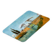 Vincent van Gogh - Langlois Bridge in Arles #3 Magneet (Linkerzijde)