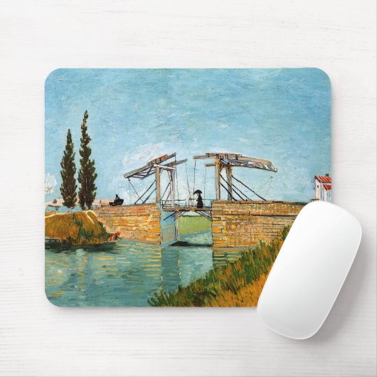 Vincent van Gogh - Langlois Bridge in Arles #3 Muismat (Met muis)