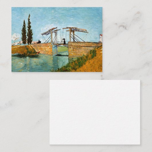 Vincent van Gogh - Langlois Bridge in Arles #3 Notitiekaartje (Voorkant / Achterkant)