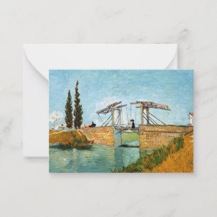 Vincent van Gogh - Langlois Bridge in Arles #3 Notitiekaartje