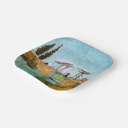Vincent van Gogh - Langlois Bridge in Arles #3 Papieren Bordje (Gebogen)
