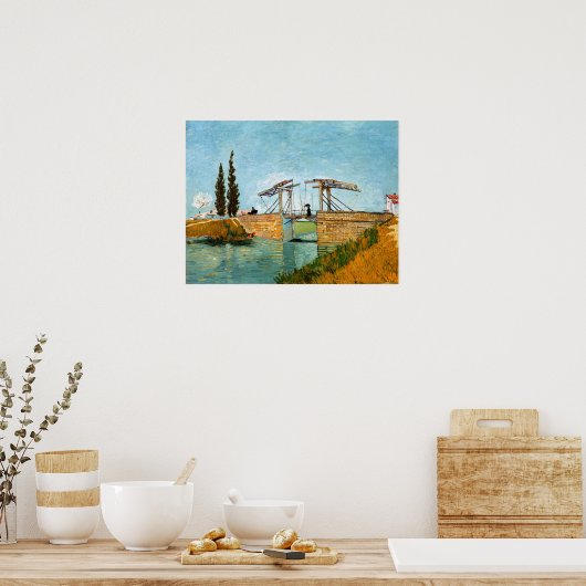 Vincent van Gogh - Langlois Bridge in Arles #3 Poster (Keuken)