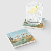 Vincent van Gogh - Langlois Bridge in Arles #3 Stenen Onderzetter (Zijkant)