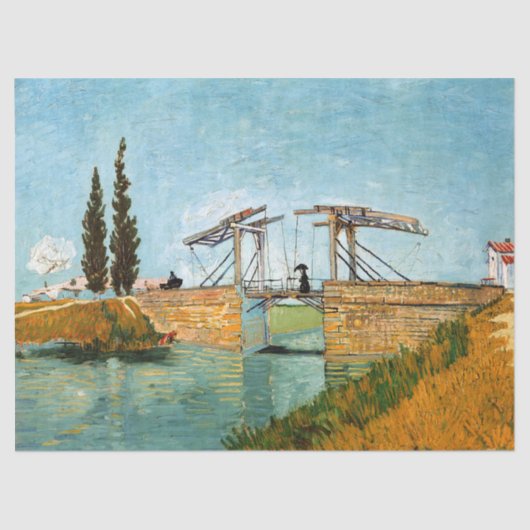 Vincent van Gogh - Langlois Bridge in Arles #3 Tissuepapier (Voorkant)