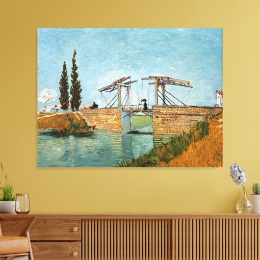 Vincent Van Gogh  Langlois Bridge in Arles Canvas Afdruk (Insitu (Woonkamer))