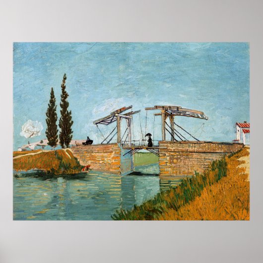 Vincent Van Gogh  Langlois Bridge in Arles Poster (Voorkant)