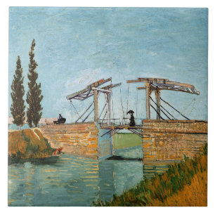 Vincent Van Gogh  Langlois Bridge in Arles Tegeltje