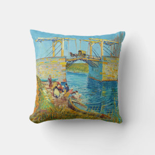 Vincent van Gogh - Langloisbrug bij Arles #1 Kussen
